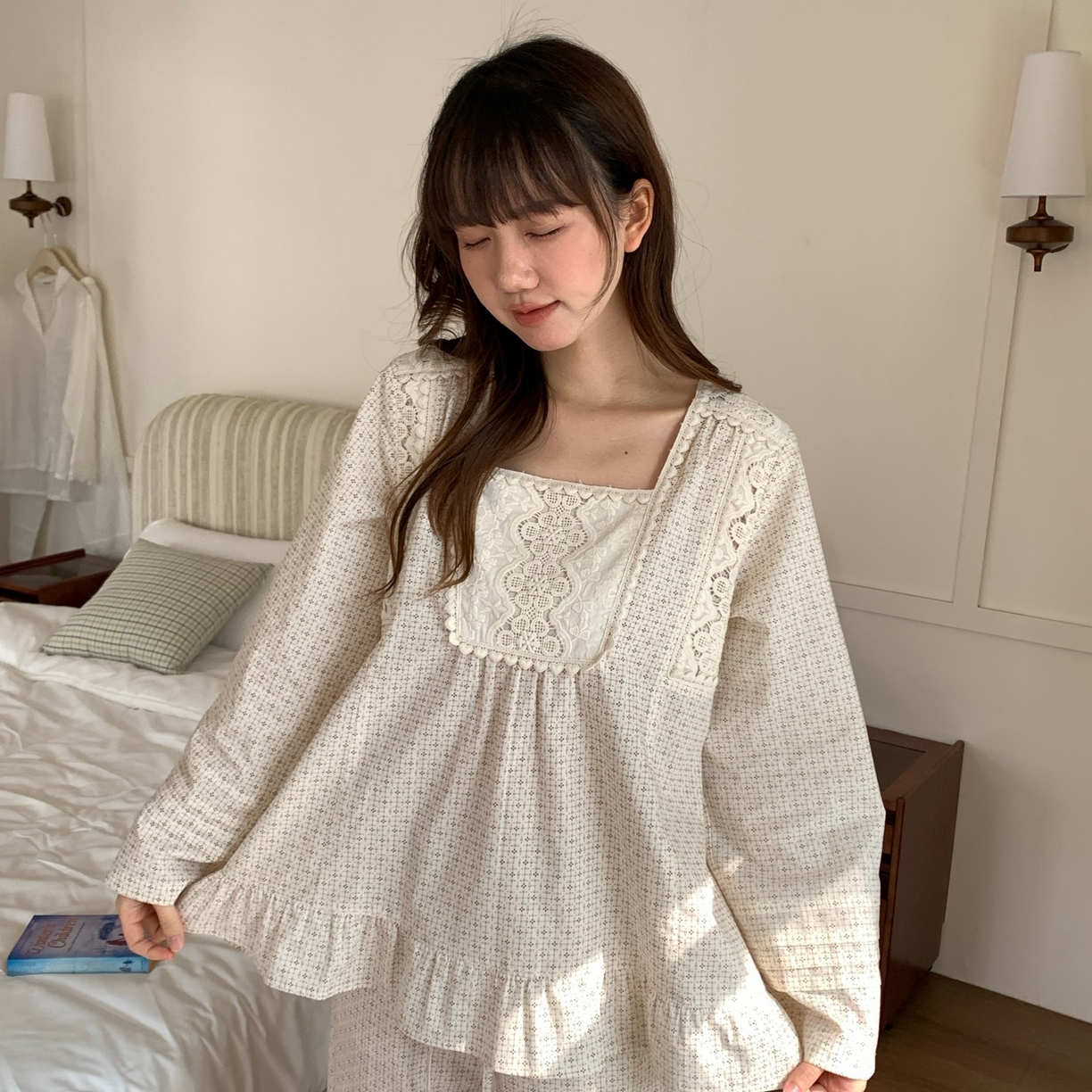 91家纺网 家纺一手货源 找家纺 （总）妍景家居生活馆 2026新款韩系方领刺绣印花套装