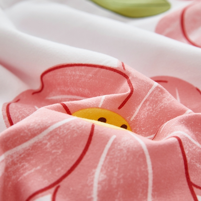 91家纺网 家纺一手货源 找家纺 欧朵 2026新款A类水洗棉夏被系列 花田粉