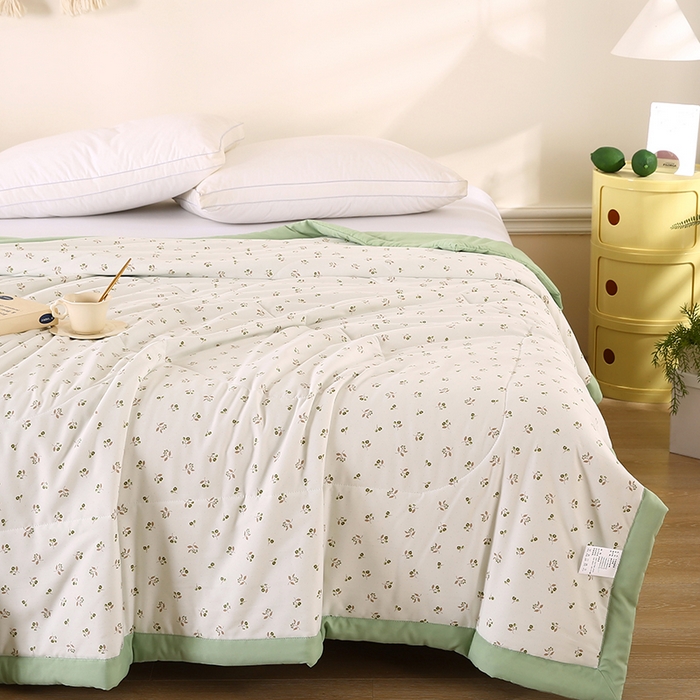 91家纺网 家纺一手货源 找家纺 欧朵 2026新款A类水洗棉夏被系列 花香梦境