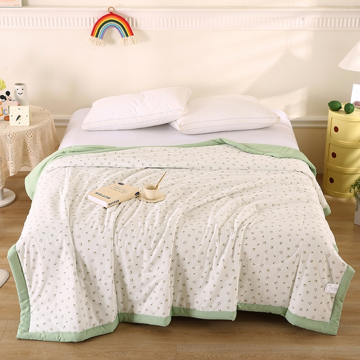 91家纺网 家纺一手货源 找家纺 欧朵 2026新款A类水洗棉夏被系列 花香梦境