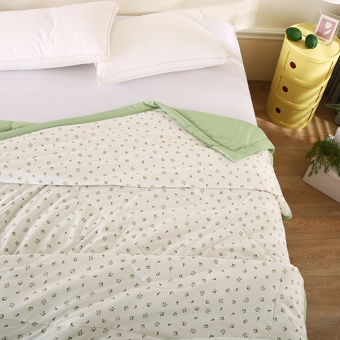 91家纺网 家纺一手货源 找家纺 欧朵 2026新款A类水洗棉夏被系列 花香梦境