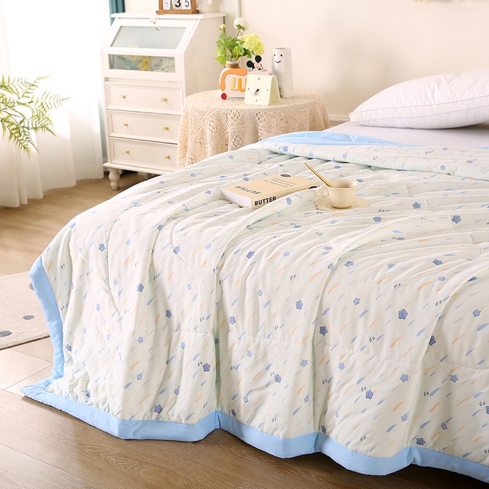 91家纺网 家纺一手货源 找家纺 欧朵 2026新款A类水洗棉夏被系列 流星雨