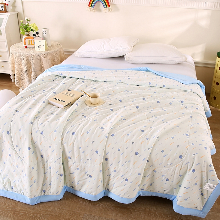 91家纺网 家纺一手货源 找家纺 欧朵 2026新款A类水洗棉夏被系列 流星雨