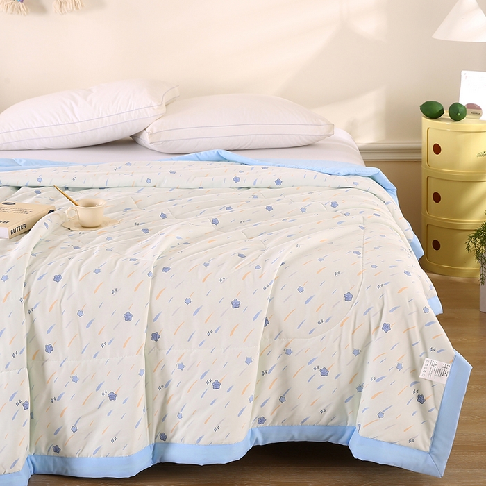 91家纺网 家纺一手货源 找家纺 欧朵 2026新款A类水洗棉夏被系列 流星雨