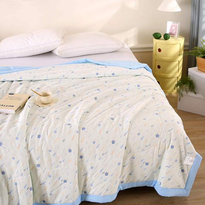 91家纺网 家纺一手货源 找家纺 欧朵 2026新款A类水洗棉夏被系列 流星雨