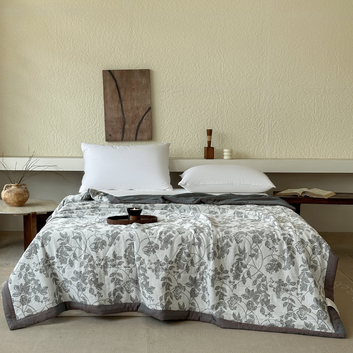 91家纺网 家纺一手货源 找家纺 （总）芯丝路枕业 2026新款色织双层纱夏被