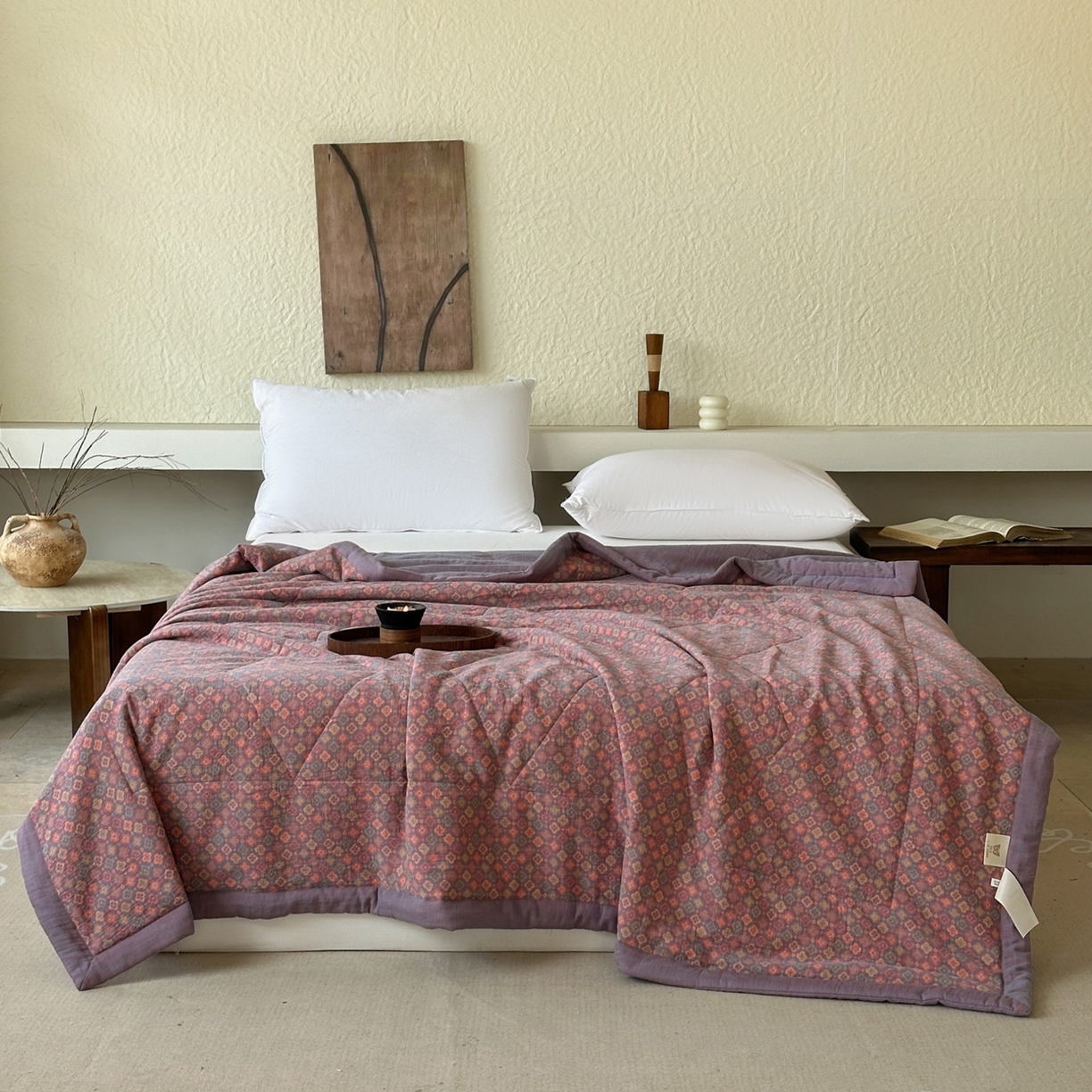 91家纺网 家纺一手货源 找家纺 （总）芯丝路枕业 2026新款色织双层纱夏被