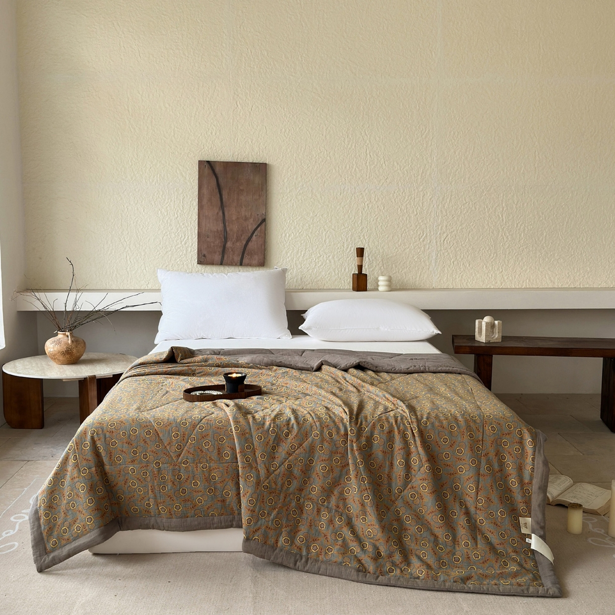 91家纺网 家纺一手货源 找家纺 （总）芯丝路枕业 2026新款色织双层纱夏被