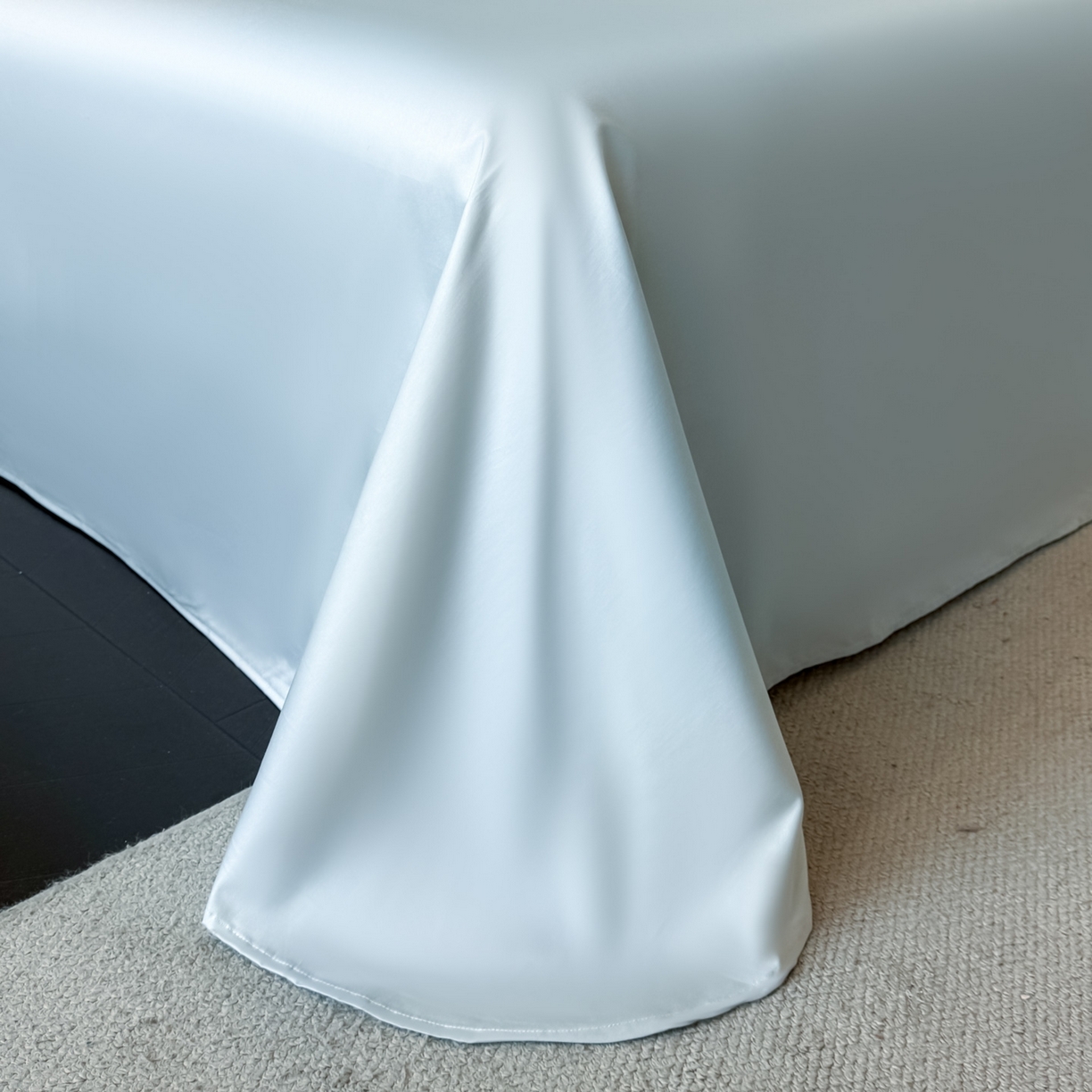 91家纺网 家纺一手货源 找家纺 博纳家纺 2026春夏新款60支全棉纯棉厚织提花绣花宽边高级简奢纯棉四件套-琼楼玉宇 琼楼玉宇-天蓝