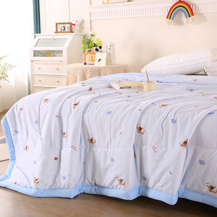 91家纺网 家纺一手货源 找家纺 欧朵 2026新款A类水洗棉夏被系列 小象