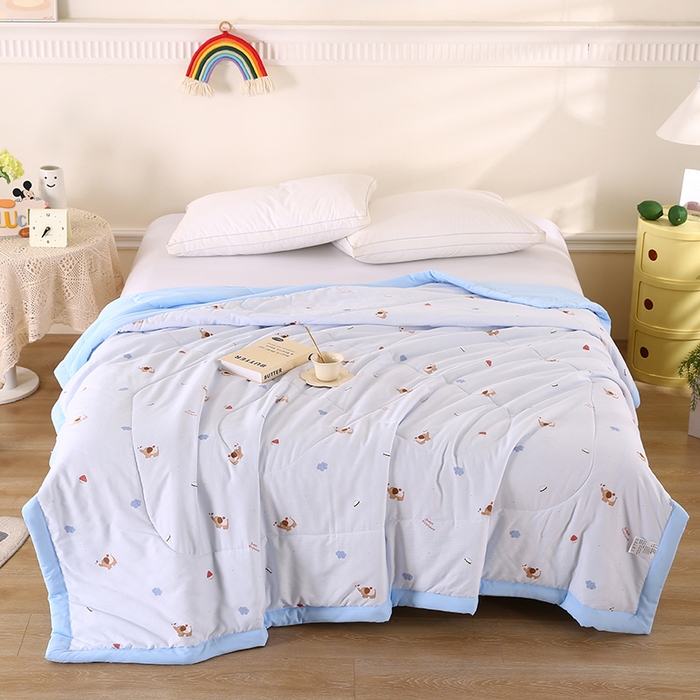 91家纺网 家纺一手货源 找家纺 欧朵 2026新款A类水洗棉夏被系列 小象