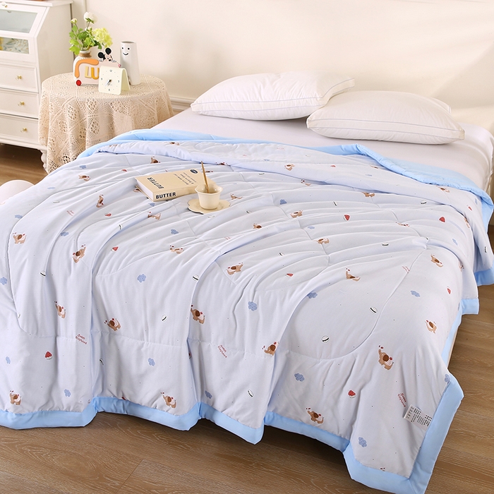 91家纺网 家纺一手货源 找家纺 欧朵 2026新款A类水洗棉夏被系列 小象