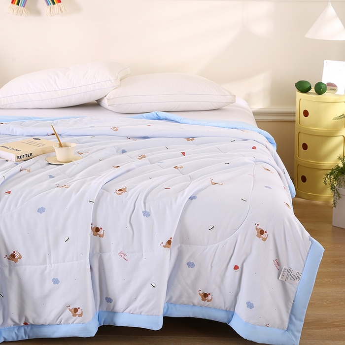 91家纺网 家纺一手货源 找家纺 欧朵 2026新款A类水洗棉夏被系列 小象