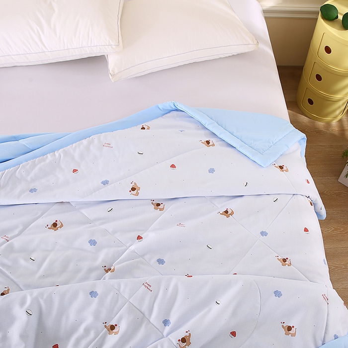 91家纺网 家纺一手货源 找家纺 欧朵 2026新款A类水洗棉夏被系列 小象