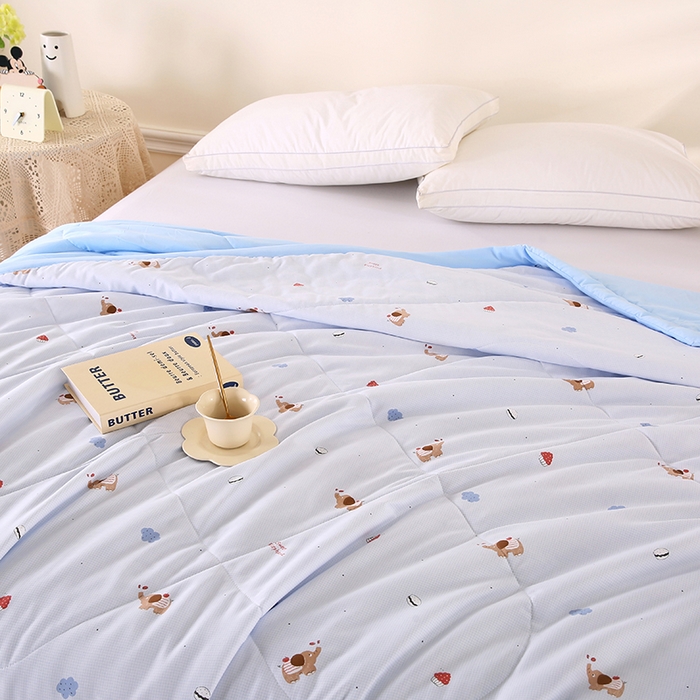 91家纺网 家纺一手货源 找家纺 欧朵 2026新款A类水洗棉夏被系列 小象