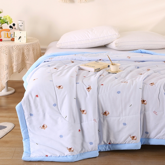 91家纺网 家纺一手货源 找家纺 欧朵 2026新款A类水洗棉夏被系列 小象