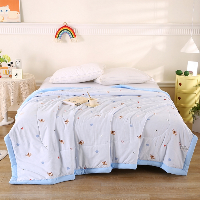 91家纺网 家纺一手货源 找家纺 欧朵 2026新款A类水洗棉夏被系列 小象