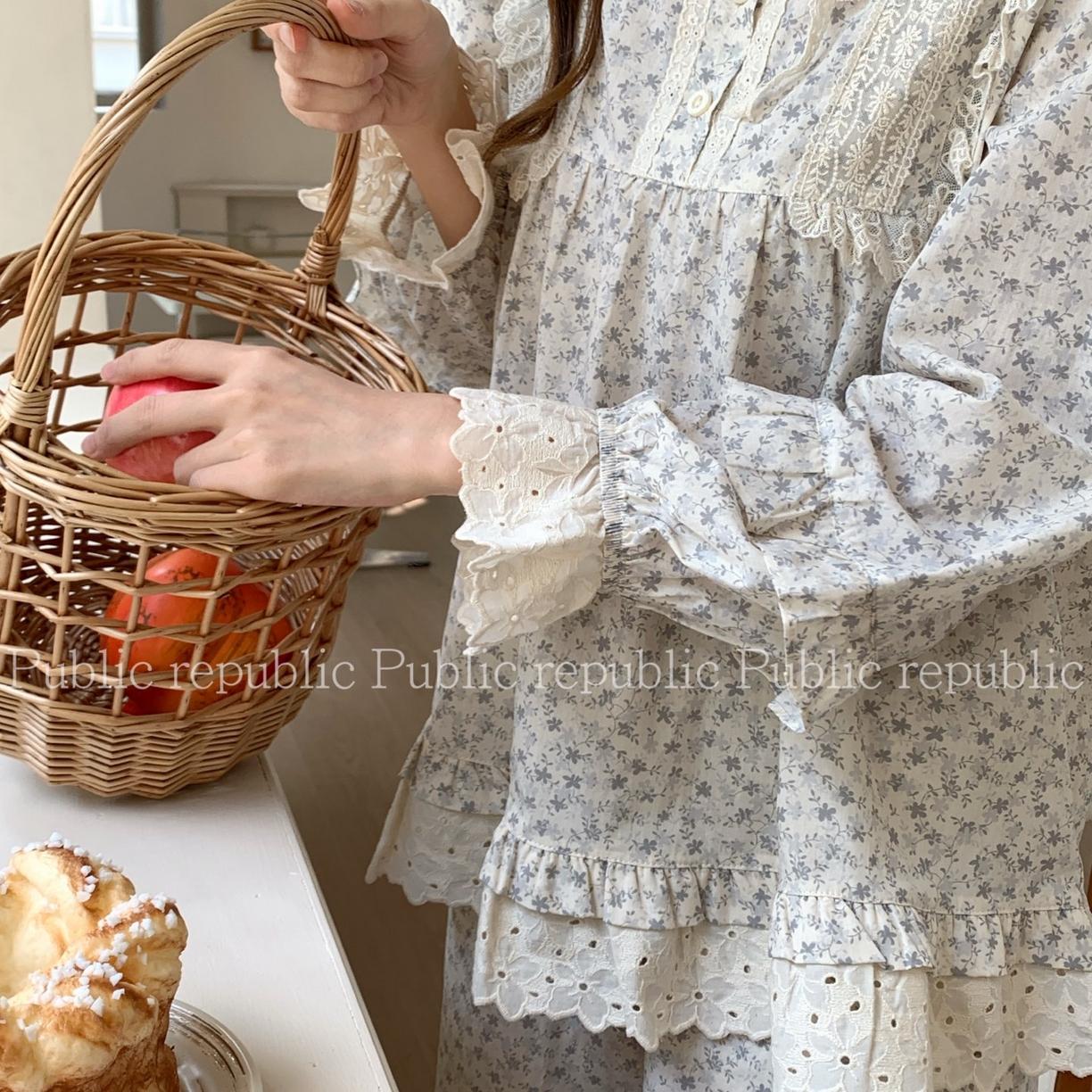 91家纺网 家纺一手货源 找家纺 （总）妍景家居生活馆 2026新款韩系碎花荷叶边蕾丝套装