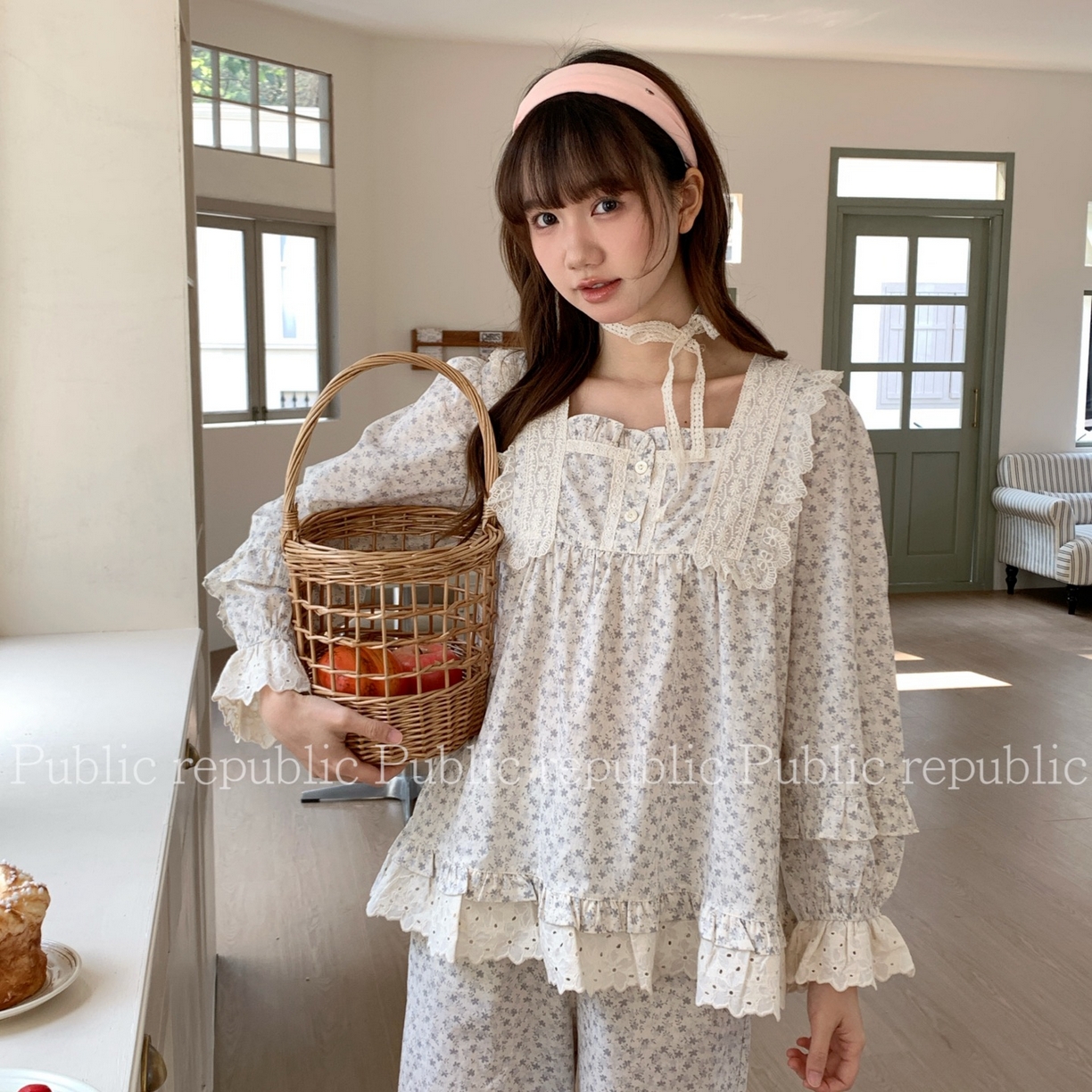 91家纺网 家纺一手货源 找家纺 （总）妍景家居生活馆 2026新款韩系碎花荷叶边蕾丝套装