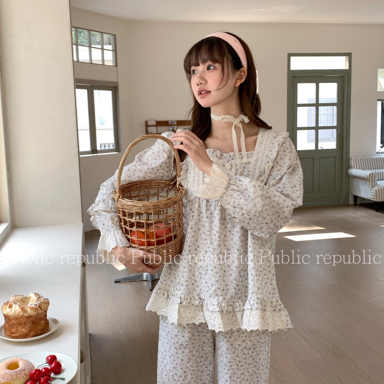 91家纺网 家纺一手货源 找家纺 （总）妍景家居生活馆 2026新款韩系碎花荷叶边蕾丝套装