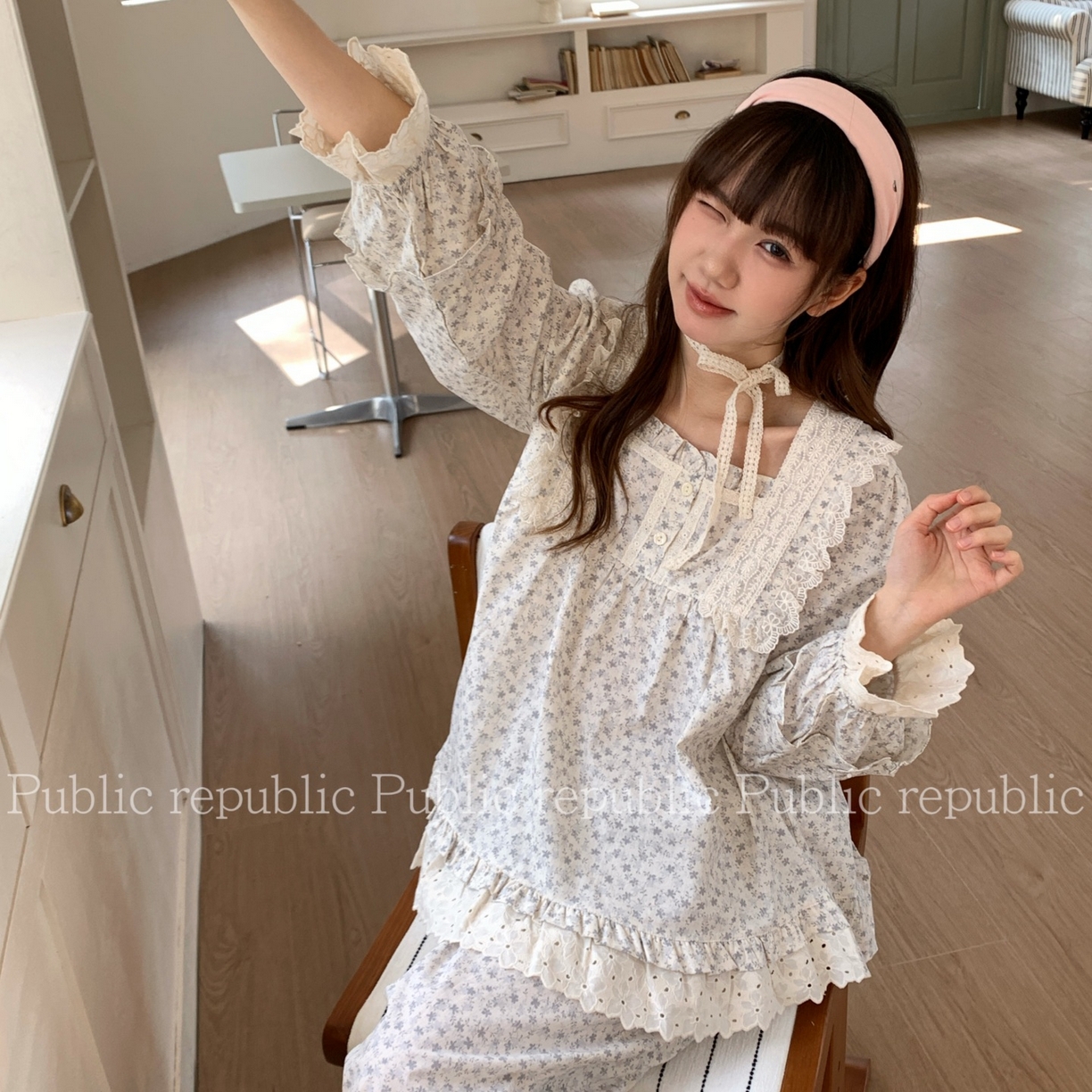 91家纺网 家纺一手货源 找家纺 （总）妍景家居生活馆 2026新款韩系碎花荷叶边蕾丝套装