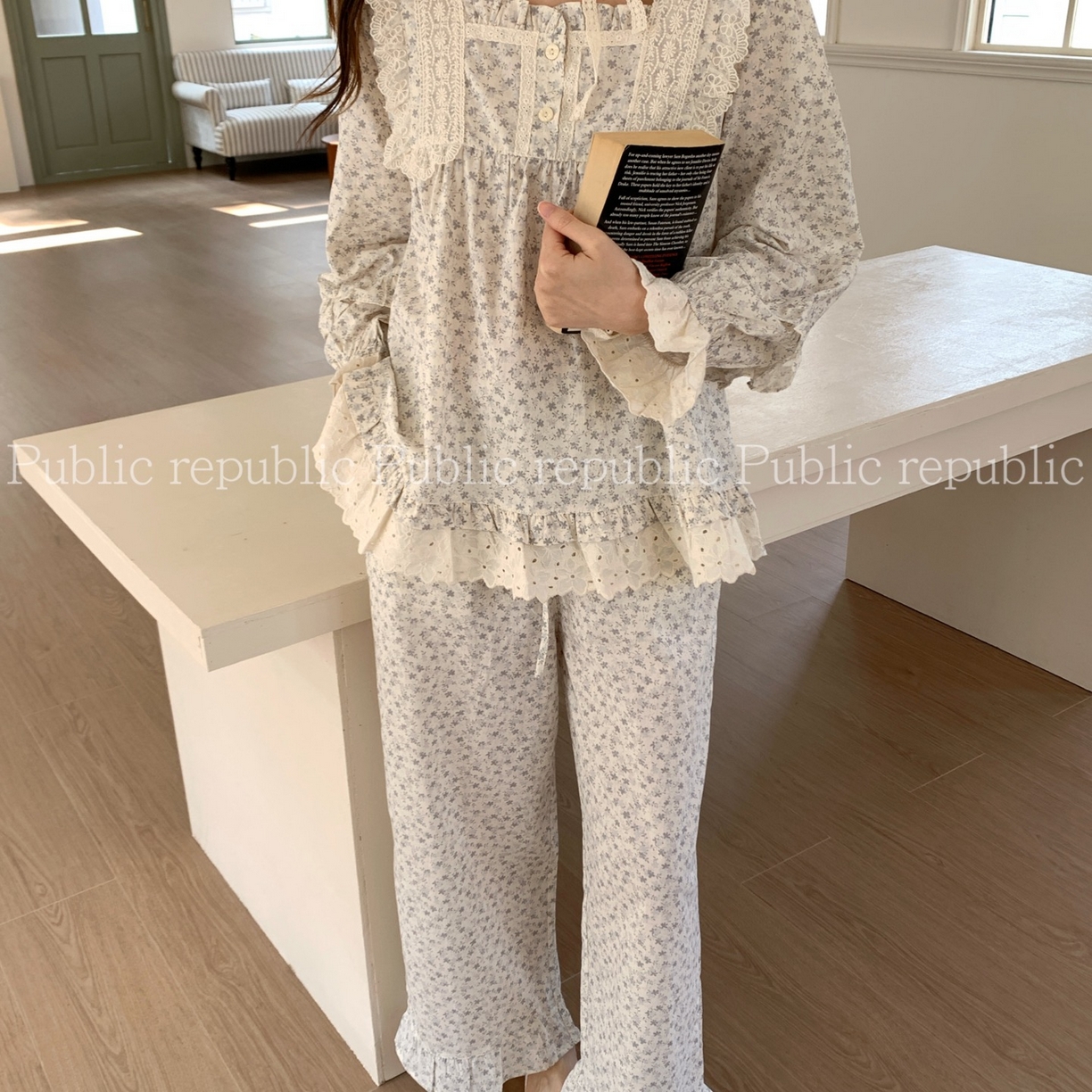 91家纺网 家纺一手货源 找家纺 （总）妍景家居生活馆 2026新款韩系碎花荷叶边蕾丝套装