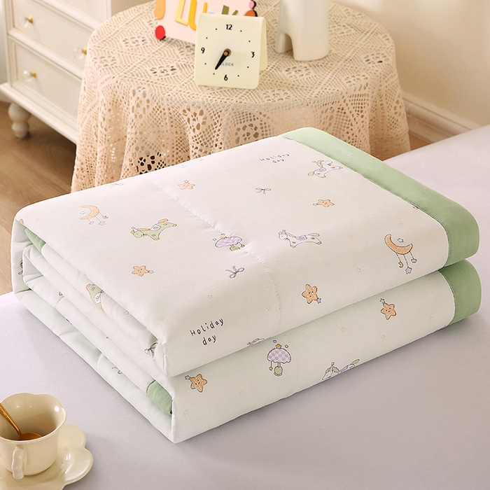 91家纺网 家纺一手货源 找家纺 欧朵 2026新款A类水洗棉夏被系列 游乐园