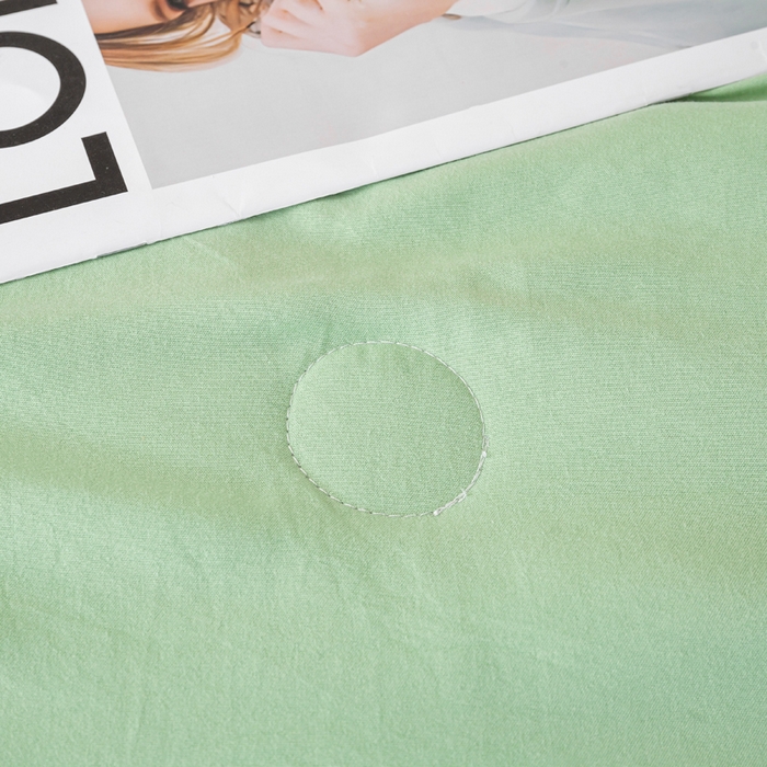 91家纺网 家纺一手货源 找家纺 憨豆  2026新款撞色双拼新疆棉花被夏被无印风水洗棉空调被夏凉被子（常年有货） 棉朵-抹茶灰