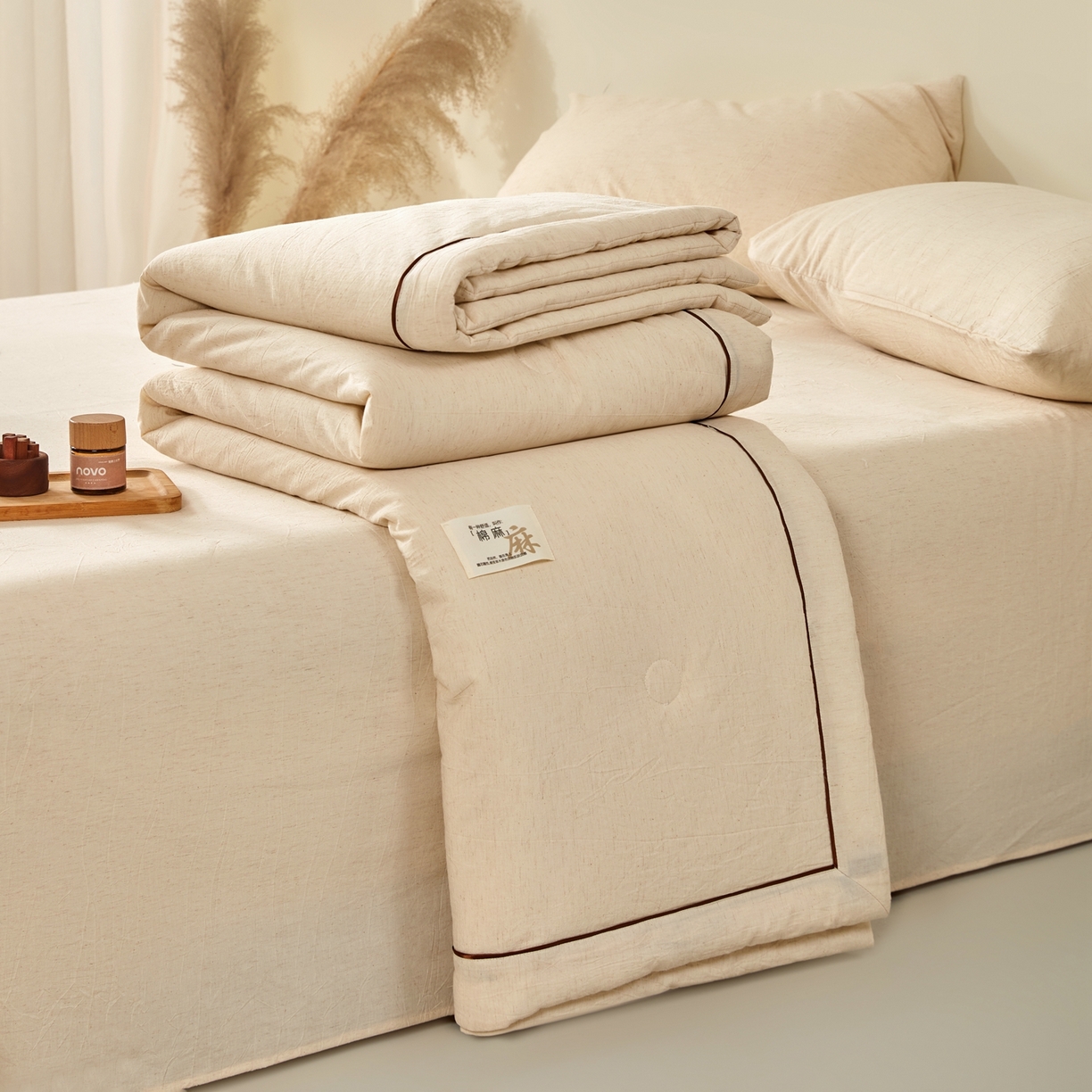 91家纺网 家纺一手货源 找家纺 （总）吾诺家居 2026春夏新款纯色棉麻棉花夏被夏凉被空调被-麻生活系列