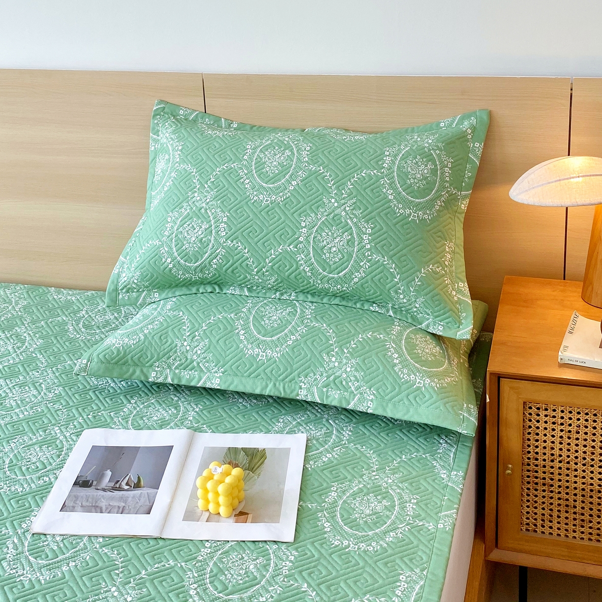 91家纺网 家纺一手货源 找家纺 金鑫汇家纺 2026春夏新款成人床新花型老粗布夹棉床盖软凉席席子可以机洗 芳华