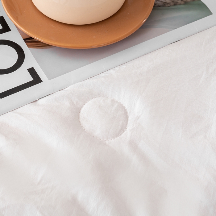 91家纺网 家纺一手货源 找家纺 憨豆  2026新款撞色双拼新疆棉花被夏被无印风水洗棉空调被夏凉被子（常年有货） 棉朵-浅粉白