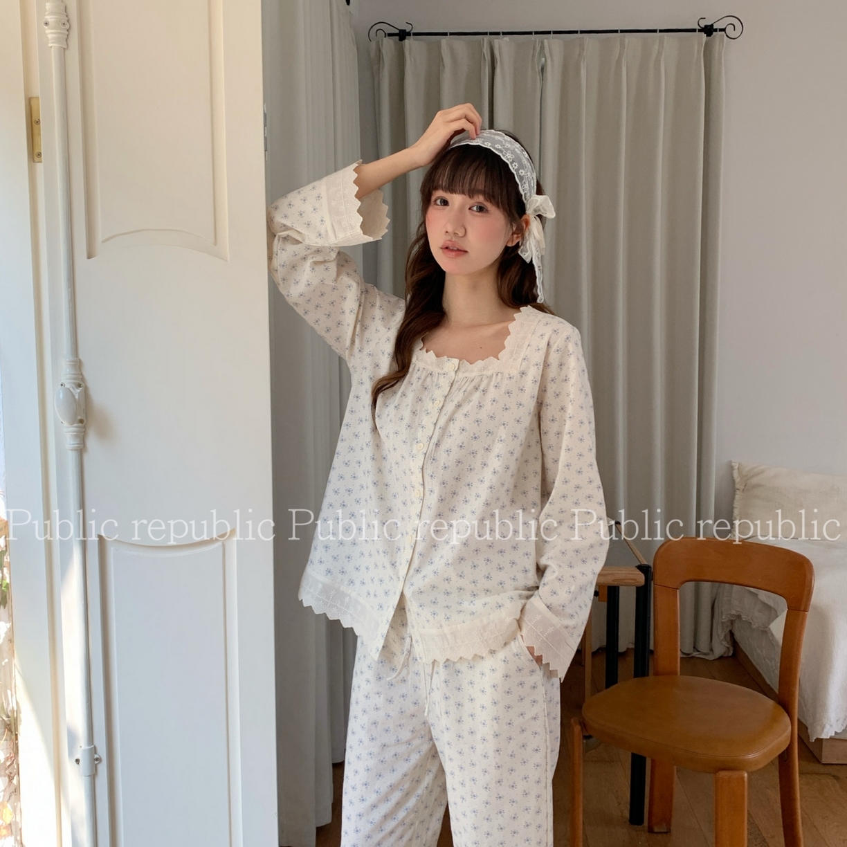 91家纺网 家纺一手货源 找家纺 （总）妍景家居生活馆 2026新款韩系提花方领套装