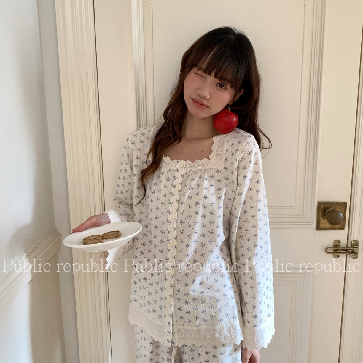 91家纺网 家纺一手货源 找家纺 （总）妍景家居生活馆 2026新款韩系提花方领套装