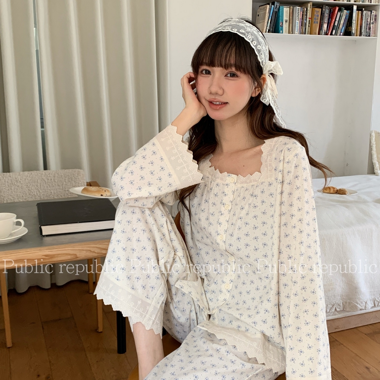 91家纺网 家纺一手货源 找家纺 （总）妍景家居生活馆 2026新款韩系提花方领套装