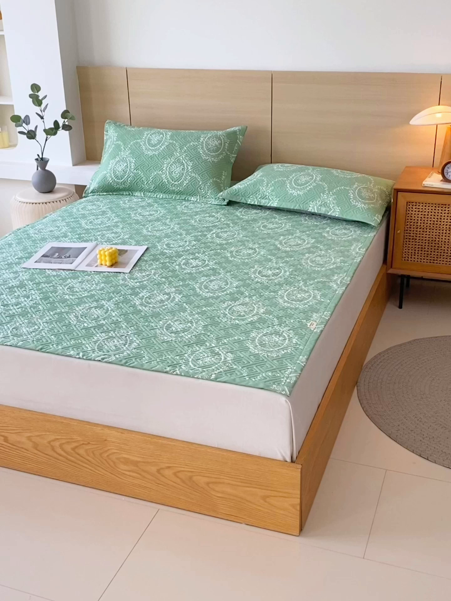 91家纺网 家纺一手货源 找家纺 金鑫汇家纺 2026春夏新款成人床新花型老粗布夹棉床盖软凉席席子可以机洗 芳华