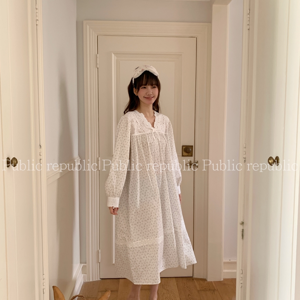 91家纺网 家纺一手货源 找家纺 （总）妍景家居生活馆 2026新款韩系小猫咪印花睡裙