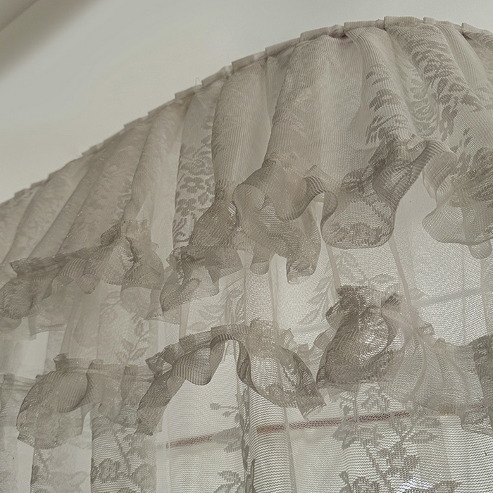 91家纺网 家纺一手货源 找家纺 都市缘蚊帐 2026春夏新款单双层豪华高端蕾丝提花款导轨蚊帐-玫瑰庄园 305玫瑰庄园奶油白