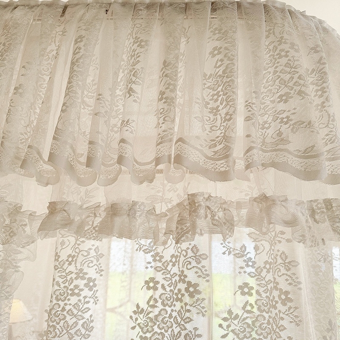 91家纺网 家纺一手货源 找家纺 都市缘蚊帐 2026春夏新款单双层豪华高端蕾丝提花款导轨蚊帐-玫瑰庄园 303玫瑰庄园-奶油白