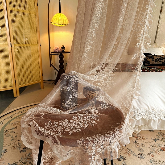 91家纺网 家纺一手货源 找家纺 都市缘蚊帐 2026春夏新款单双层豪华高端蕾丝提花款导轨蚊帐-玫瑰庄园 303玫瑰庄园-奶油玉