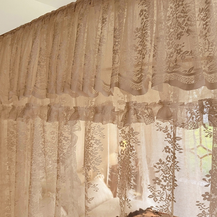 91家纺网 家纺一手货源 找家纺 都市缘蚊帐 2026春夏新款单双层豪华高端蕾丝提花款导轨蚊帐-玫瑰庄园 303玫瑰庄园-奶油玉
