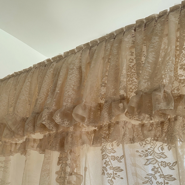 91家纺网 家纺一手货源 找家纺 都市缘蚊帐 2026春夏新款单双层豪华高端蕾丝提花款导轨蚊帐-玫瑰庄园 305玫瑰庄园奶油杏