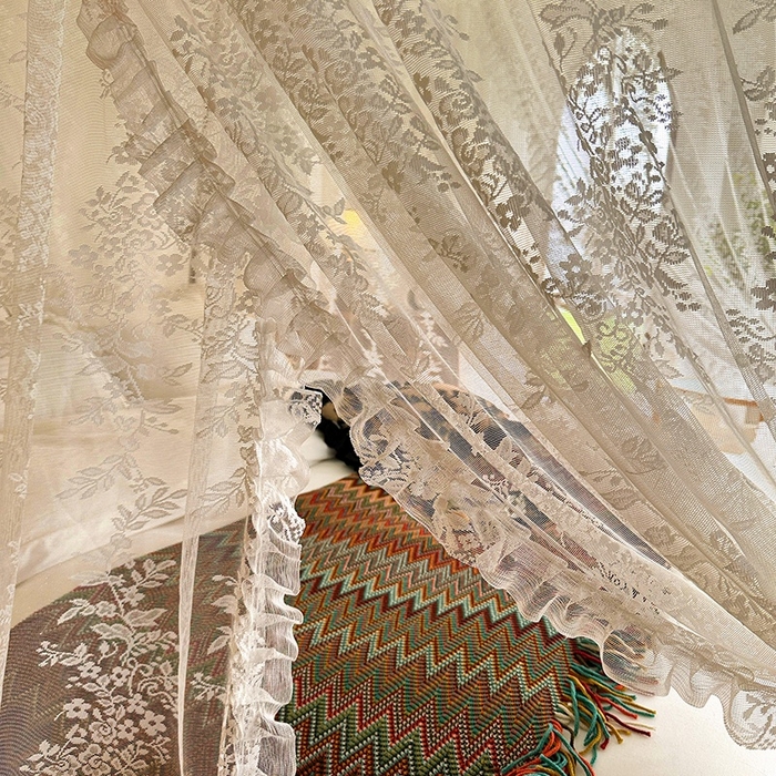 91家纺网 家纺一手货源 找家纺 都市缘蚊帐 2026春夏新款单双层豪华高端蕾丝提花款导轨蚊帐-玫瑰庄园 303玫瑰庄园-奶油杏