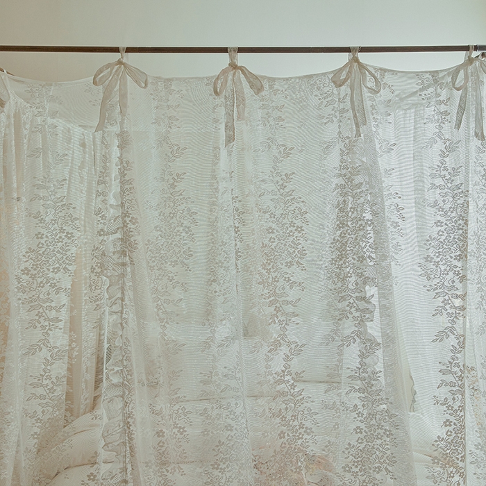 91家纺网 家纺一手货源 找家纺 都市缘蚊帐 2026春夏新款单双层豪华高端蕾丝提花款导轨蚊帐-玫瑰庄园 905玫瑰庄园-奶油白