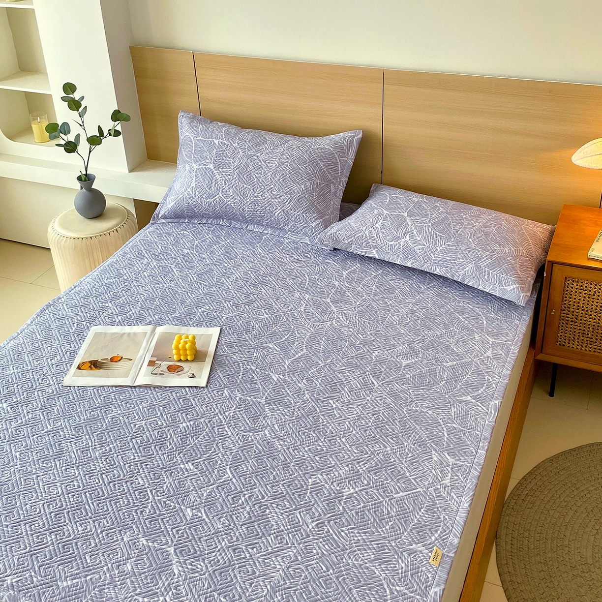 91家纺网 家纺一手货源 找家纺 金鑫汇家纺 2026春夏新款成人床新花型老粗布夹棉床盖软凉席席子可以机洗 千叶