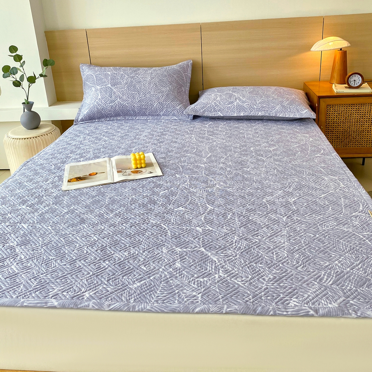 91家纺网 家纺一手货源 找家纺 金鑫汇家纺 2026春夏新款成人床新花型老粗布夹棉床盖软凉席席子可以机洗 千叶