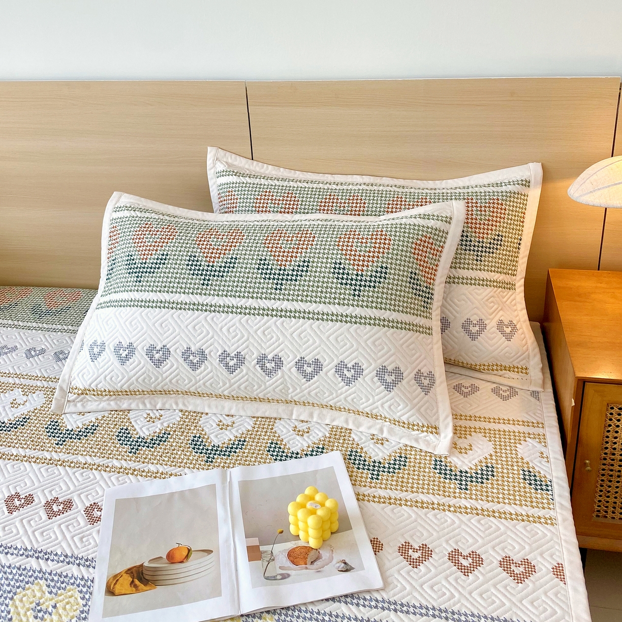 91家纺网 家纺一手货源 找家纺 金鑫汇家纺 2026春夏新款成人床新花型老粗布夹棉床盖软凉席席子可以机洗 同心千鸟格