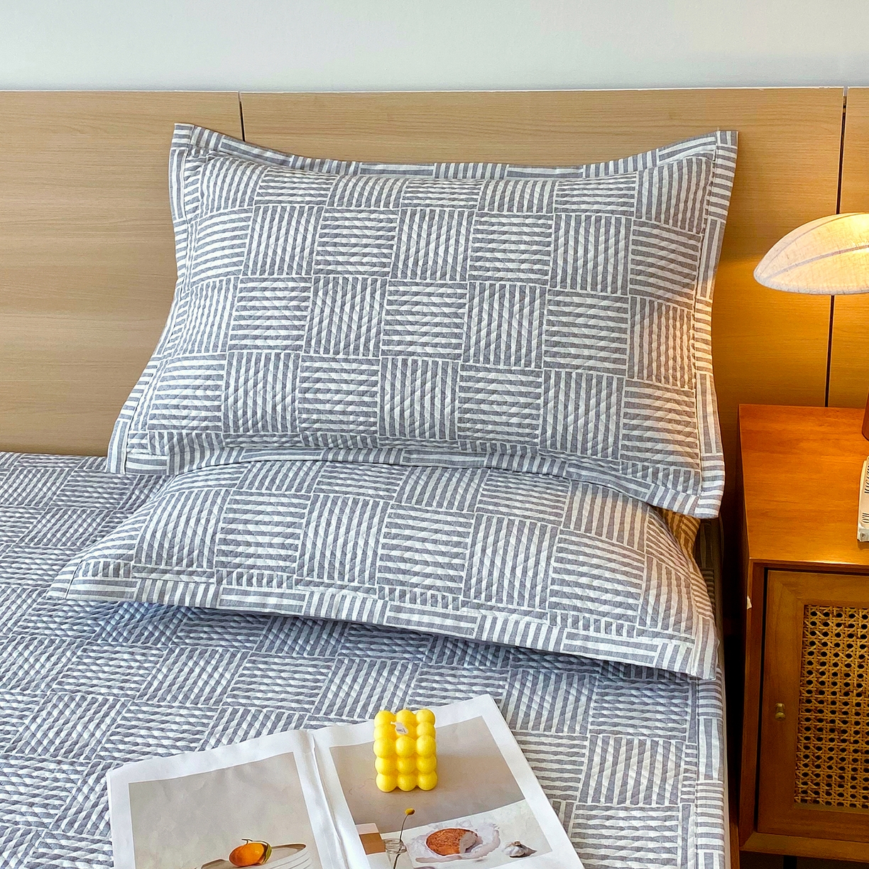 91家纺网 家纺一手货源 找家纺 金鑫汇家纺 2026春夏新款成人床新花型老粗布夹棉床盖软凉席席子可以机洗 休闲时光