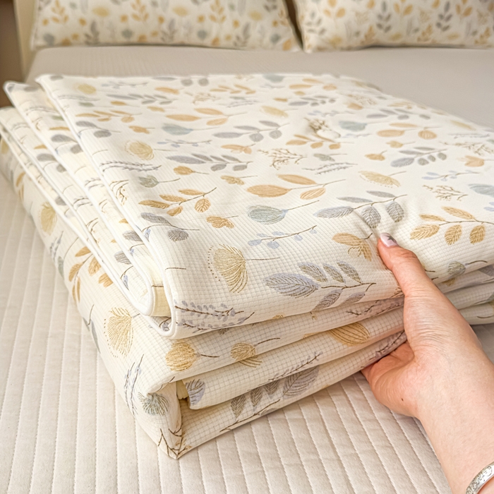 91家纺网 家纺一手货源 找家纺 （总）帕拉美拉 2026新款A类(聚乳酸)提花凉感丝三件套夏被