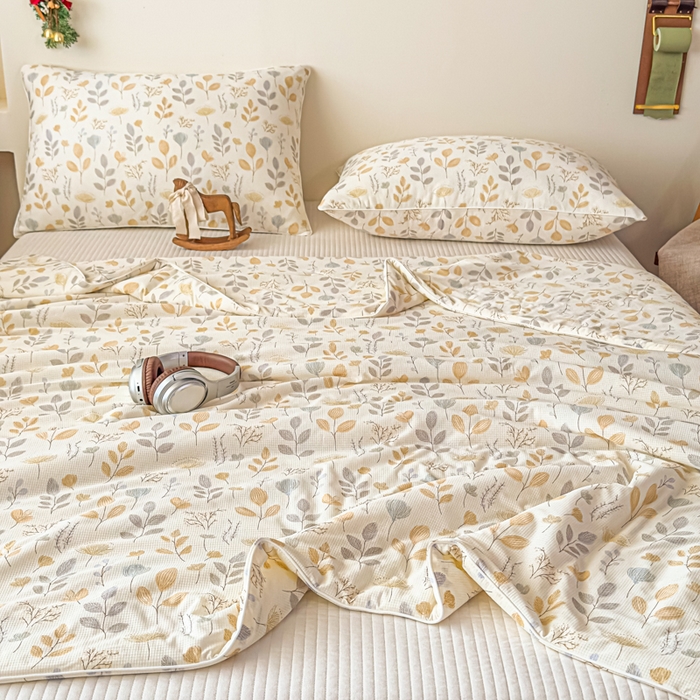 91家纺网 家纺一手货源 找家纺 （总）帕拉美拉 2026新款A类(聚乳酸)提花凉感丝三件套夏被