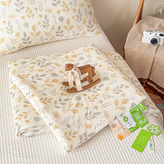 91家纺网 家纺一手货源 找家纺 （总）帕拉美拉 2026新款A类(聚乳酸)提花凉感丝三件套夏被